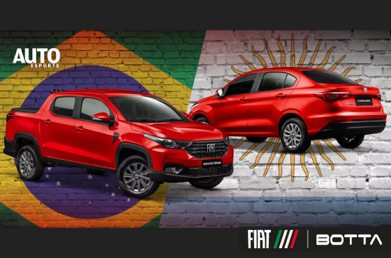 Fiat emplaca top 1 nos mais vendidos em ambos países!