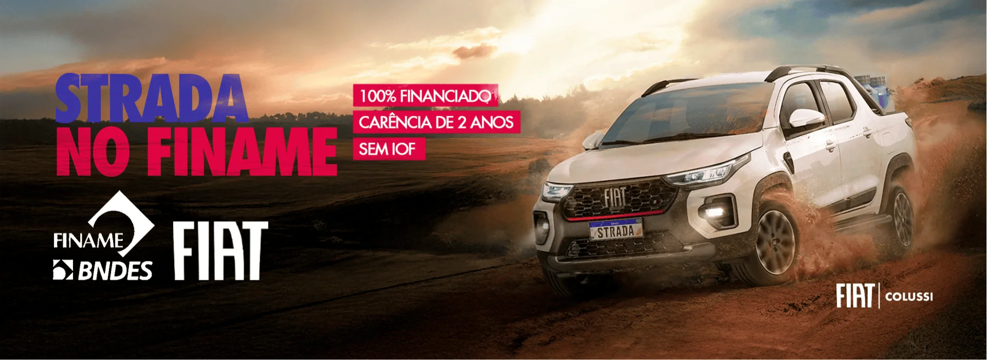 Fiat Strada no Finame BNDES - 100% Financiado | Fiat Colussi