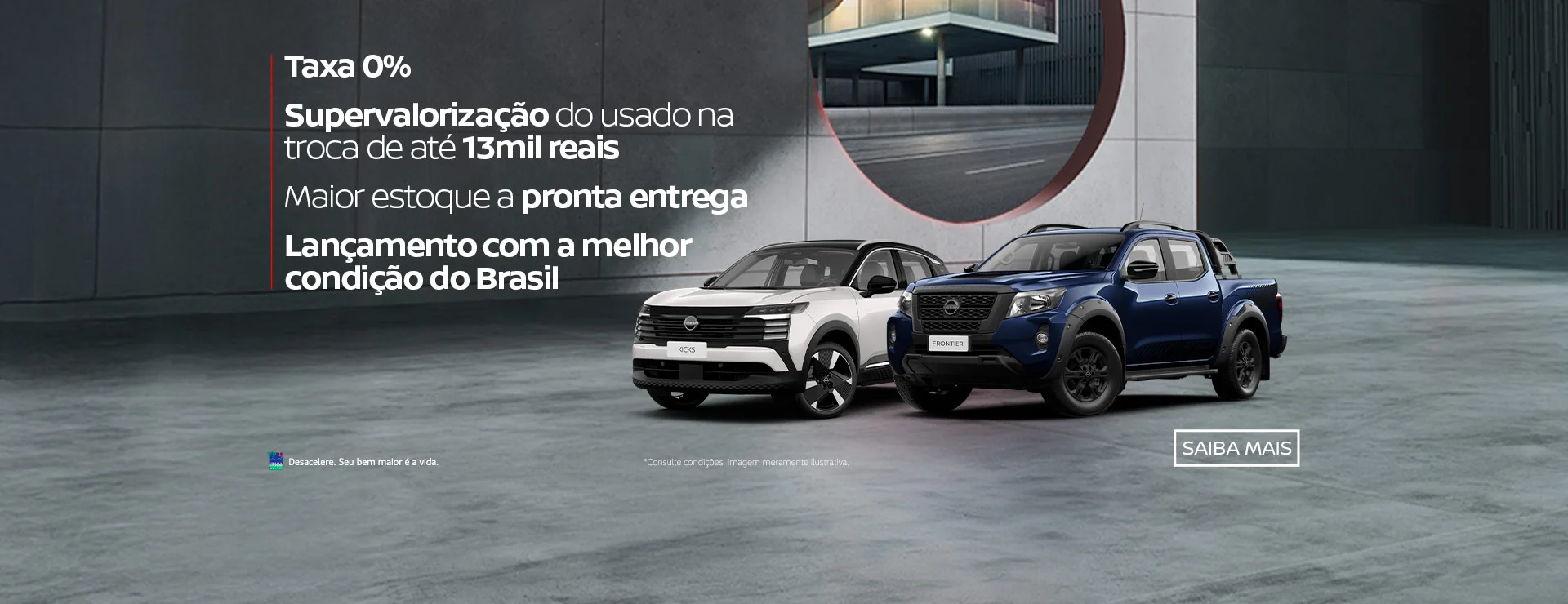 TAXA 0% + SUPERVALORIZAÇÃO do usado na troca de até 13mil reais.