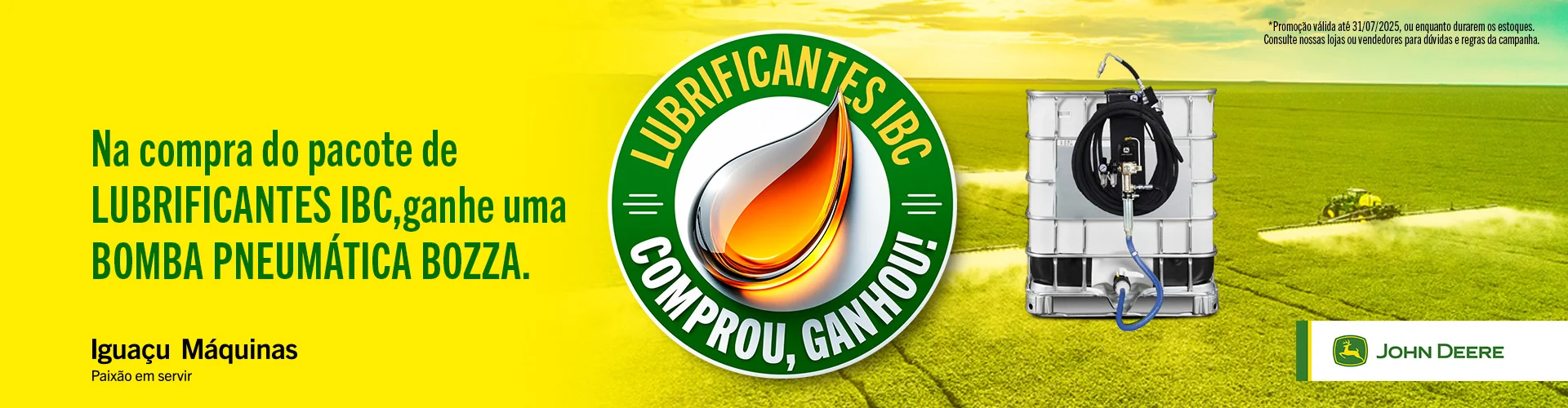 Na compra de lubrificantes, GANHE bomba pneumática.