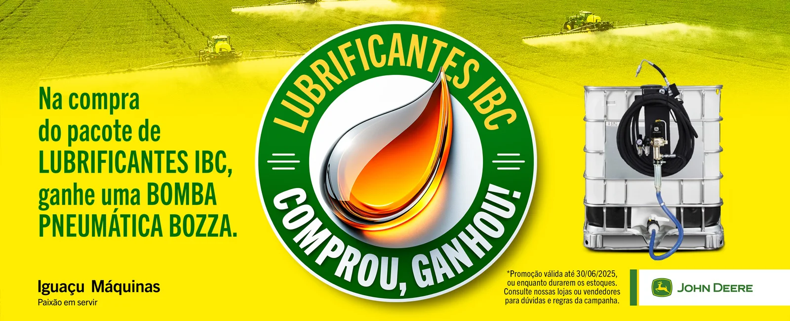 Na compra de lubrificantes, GANHE bomba pneumática.