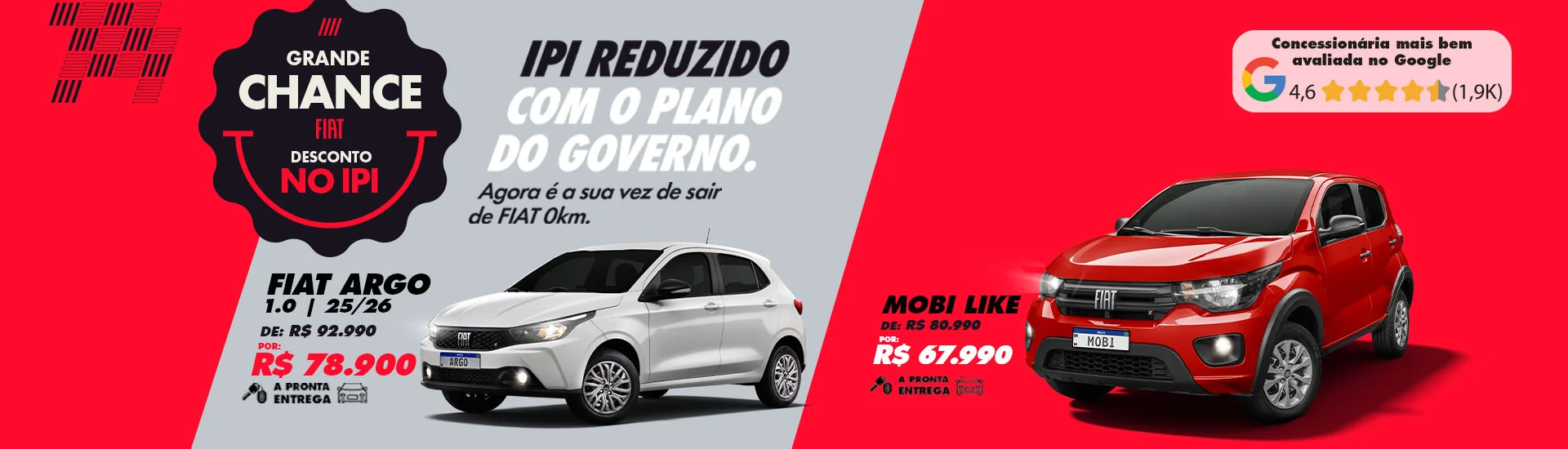 Mobi e Argo com isenção de IPI