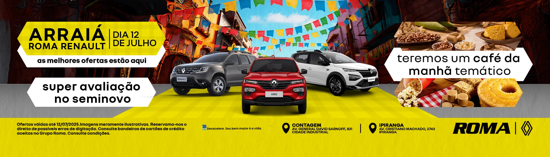 Arraiá de ofertas Roma Renault