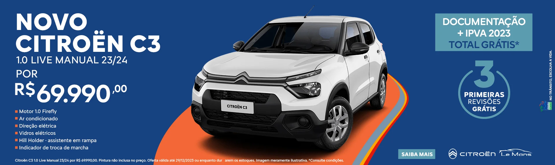 Novo C3 First Edition 1.0 FLEX MANUAL - é na Citroen SIM