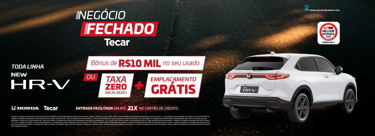 Toda linha New HRV com condições imperdíveis