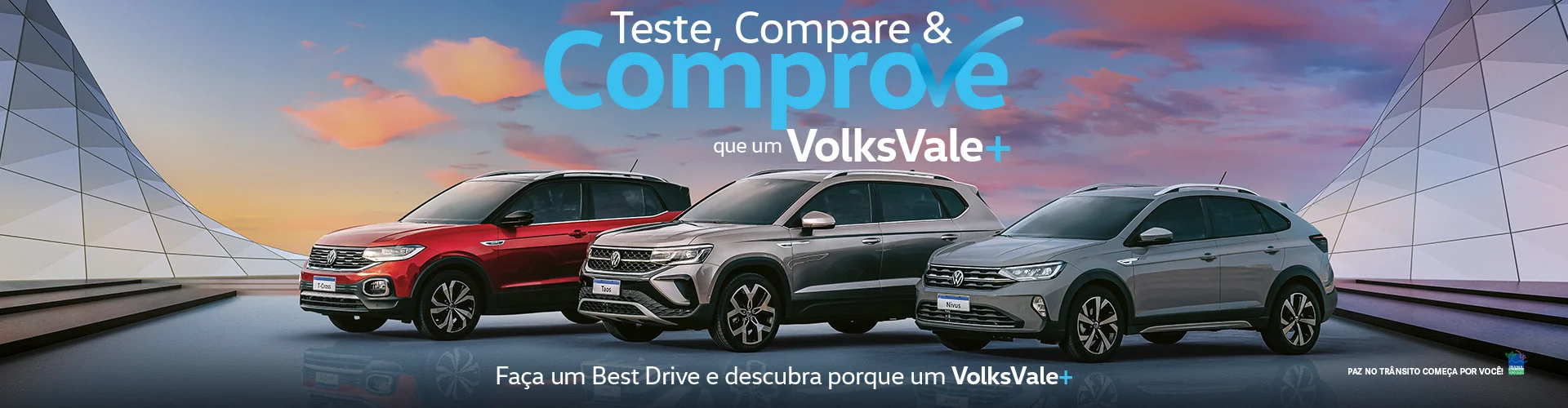 Teste, compare e comprove que um Volks Vale+