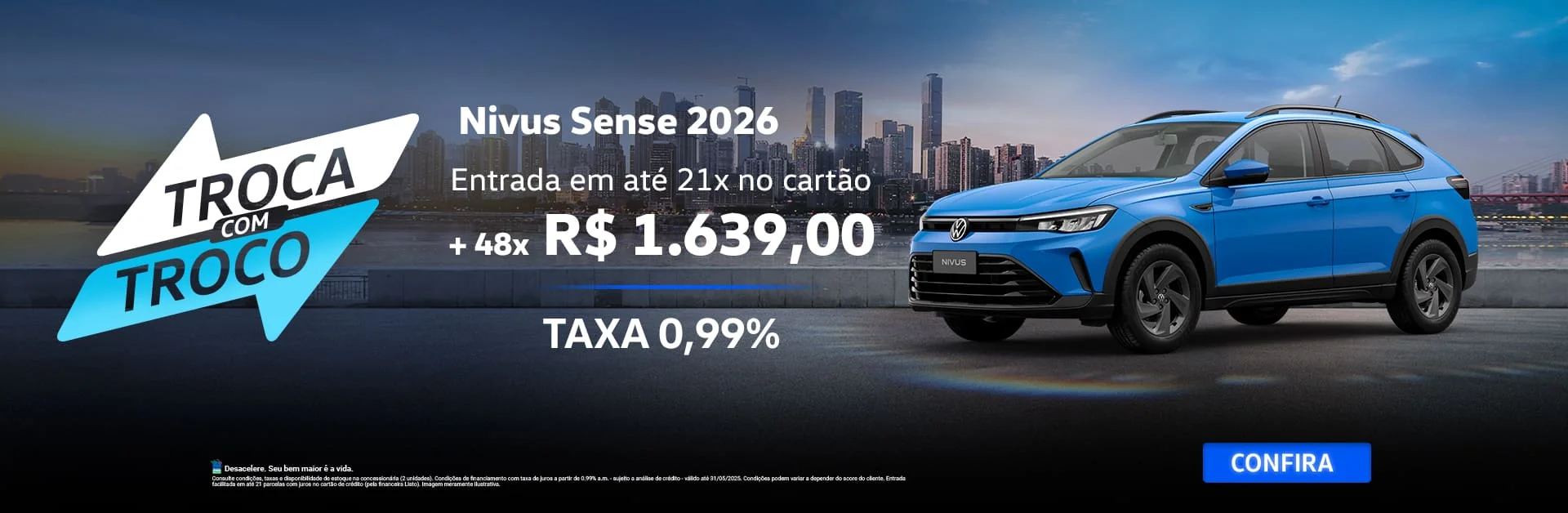 Feirão de fábrica é na Tecar Volkswagen