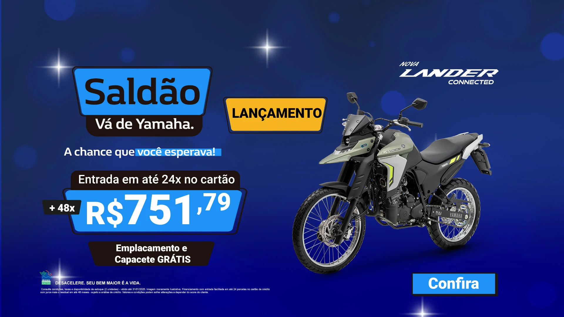 Lander é no Saldão vá de Yamaha com a Tecar Yamaha.