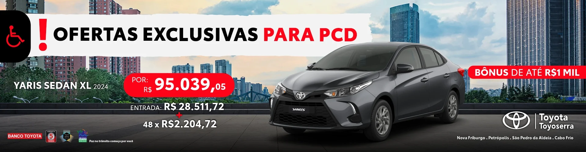Ofertas Exclusivas para veículos Toyota para PCD na Toyoserra