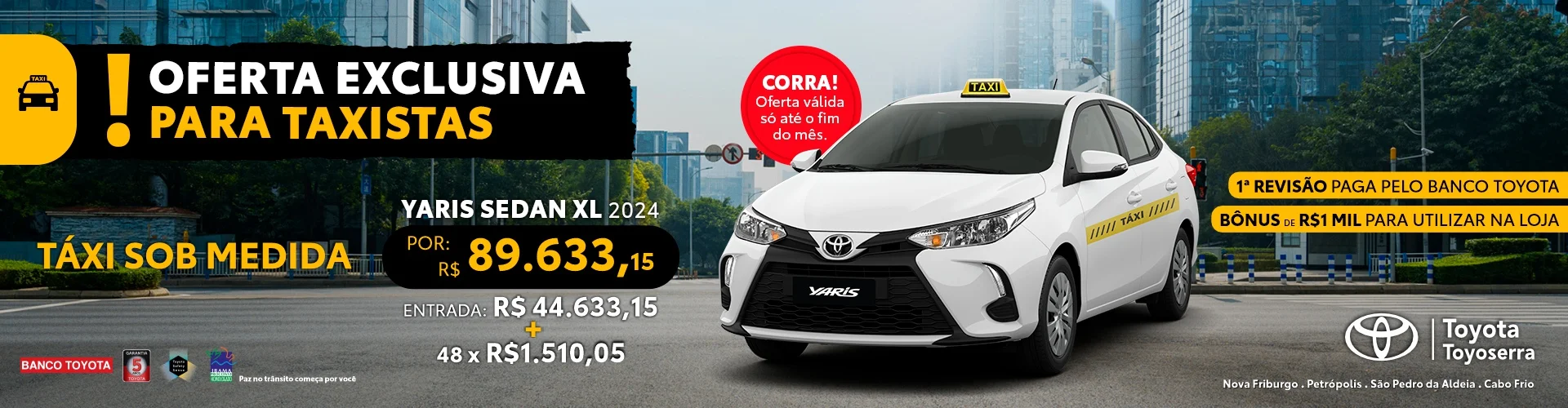 Veículos Toyota com ofertas exclusivas para taxistas