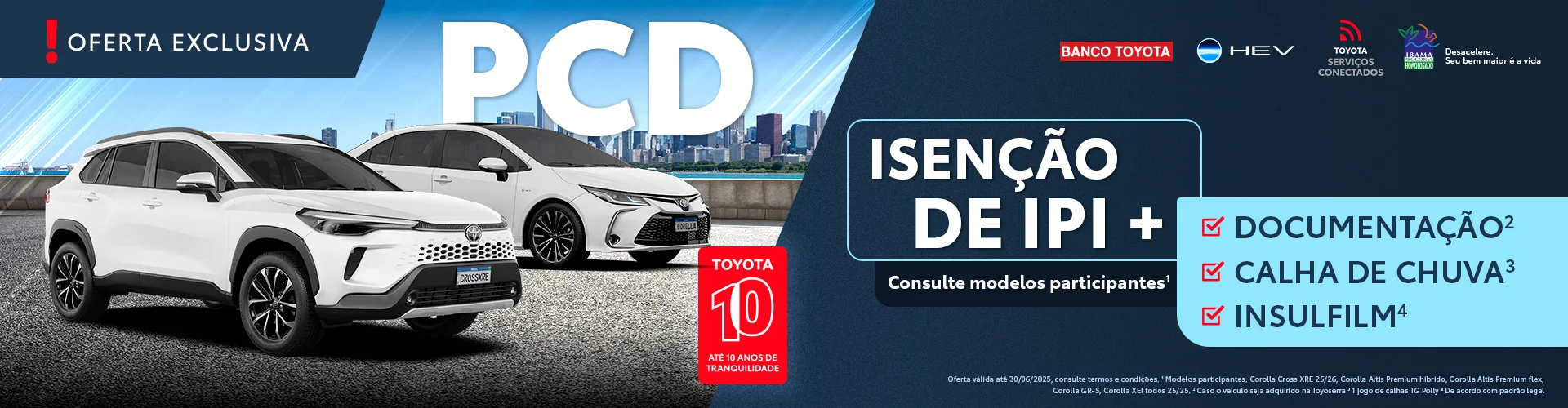 Na Toyoserra, cliente PCD tem BENEFÍCIOS EXCLUSIVOS na compra de um Corolla Cross XRE 25/26.