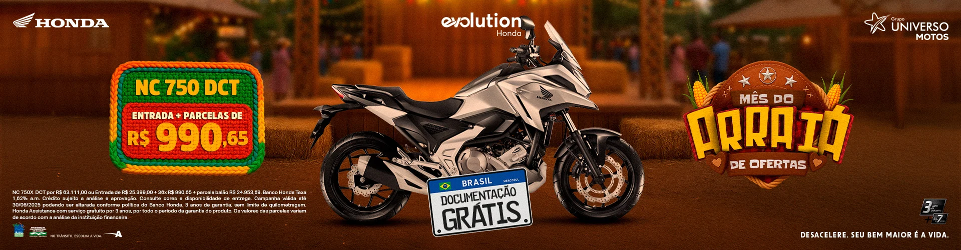 Honda NC 750X DCT com Documentação Grátis – Arraiá de Ofertas